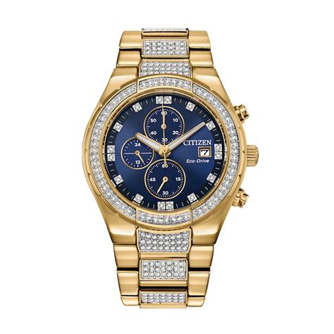 citizen crystal men's stainless steel watch & bracelet boxed set|citizen quartz wr 50 price.